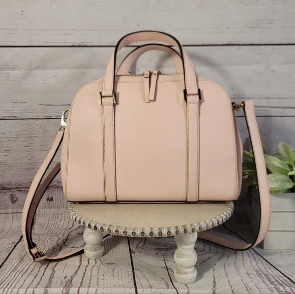 Kate Spade Newbury Lane Small Felix Soft-Pink Saffiano Leather Satchel Bag - Picture 2 of 10
